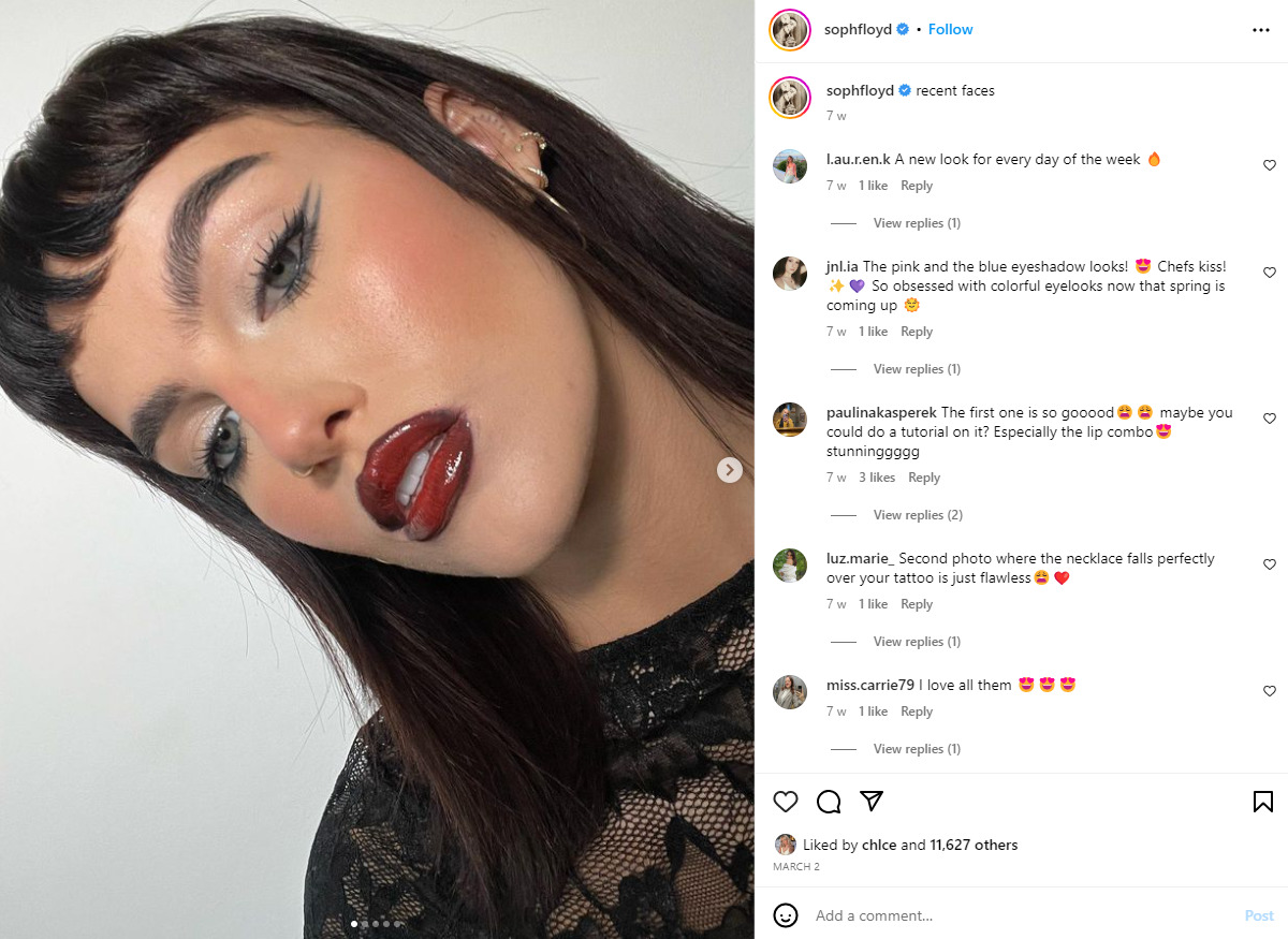 UK Instagram Influencer Sophie Floyd