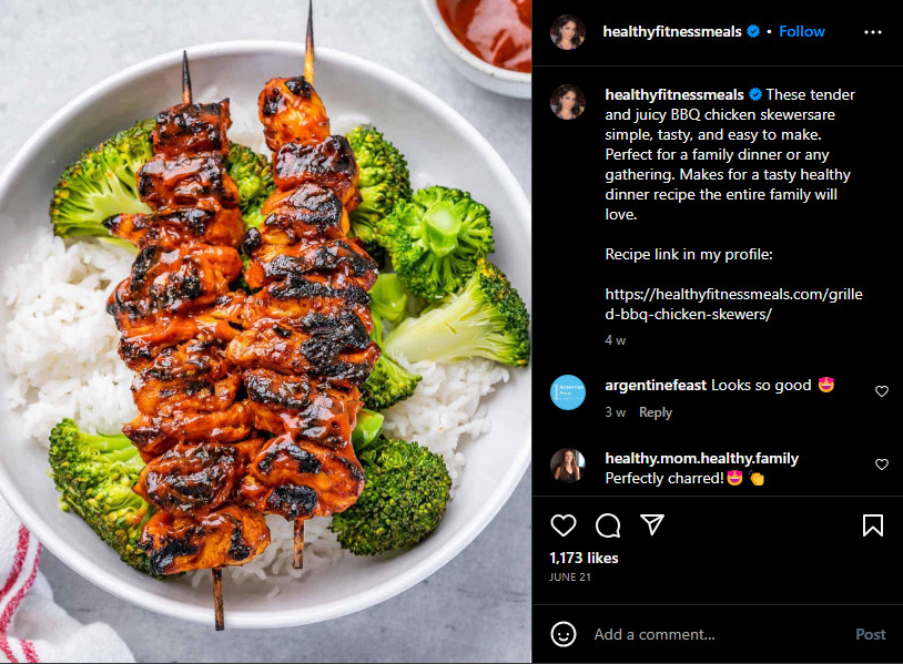 food influencers on Instagram: Rena Healthy Fitness Meals