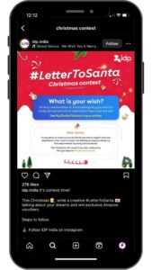 Select your Christmas Instagram Contest prizes