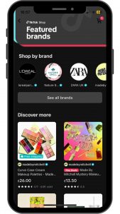 featured brands page on TikTok Shop