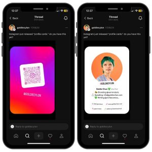 social updates: IG creator profile cards