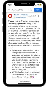 YouTube merges content forms