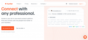 free influencer marketing tools: Hunter.io