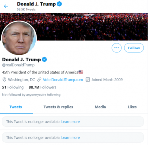 Donald Trump Twitter account