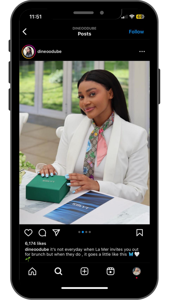 influencer session with @dineoodube