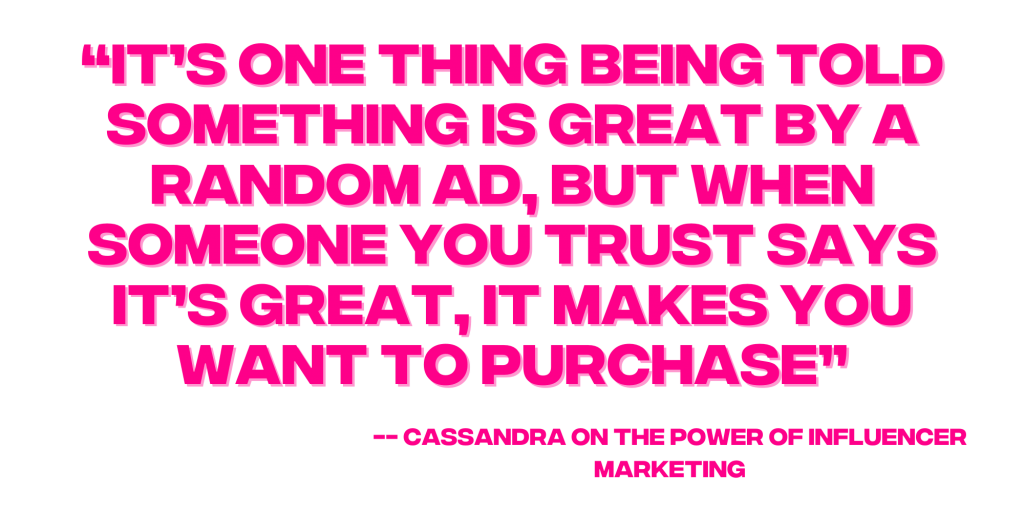 influencer sessions with cassandra