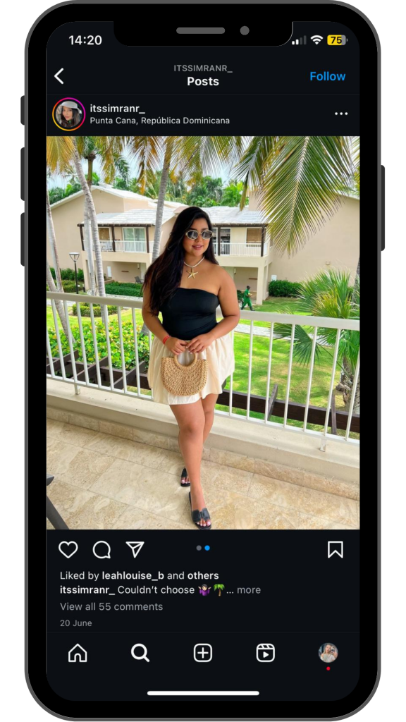 influencer session with @itssimranr_