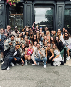 socially powerful team group photo